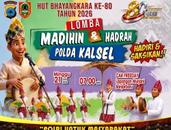Hari Bhayangkara ke-80 Makin Semarak, Polda Kalsel Angkat Madihin dan Hadrah sebagai Panggung Kebudayaan Banua