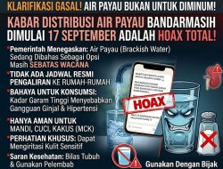 Jangan Panik! Isu Air PDAM Bandarmasih Berasa Payau Mulai 17 September Dibantah